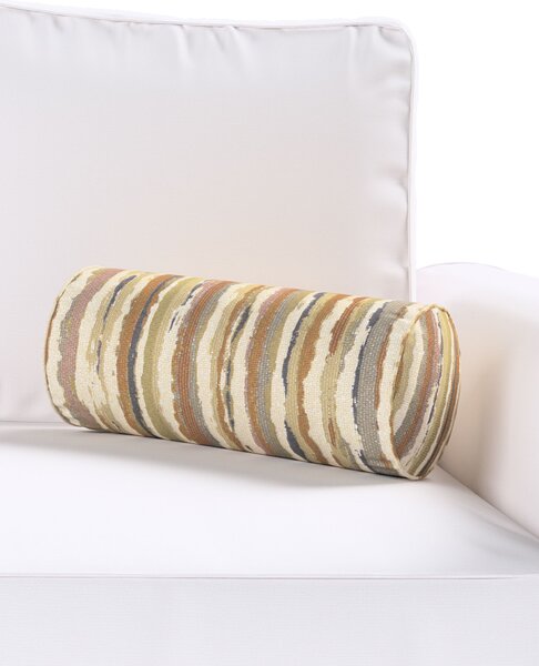 Jednoduchý valcový vankúš farba produktu béžová látka zapletaná, vzorované