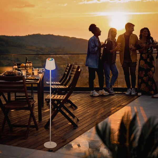 Briloner 1507016 - LED stmievateľná stojacia lampa KIKI 4,3W/5V IP44 2600 mAh biela