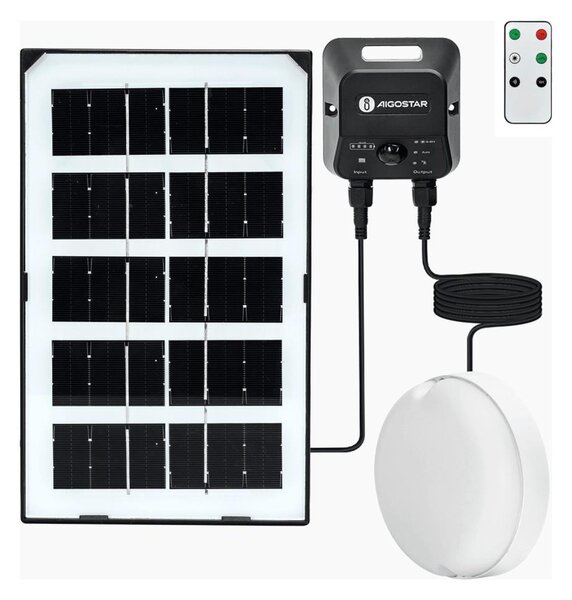 Aigostar - LED solárne stropné svietidlo so senzorom LED/3,7V 3000 mAh IP65 + diaľkové ovládanie
