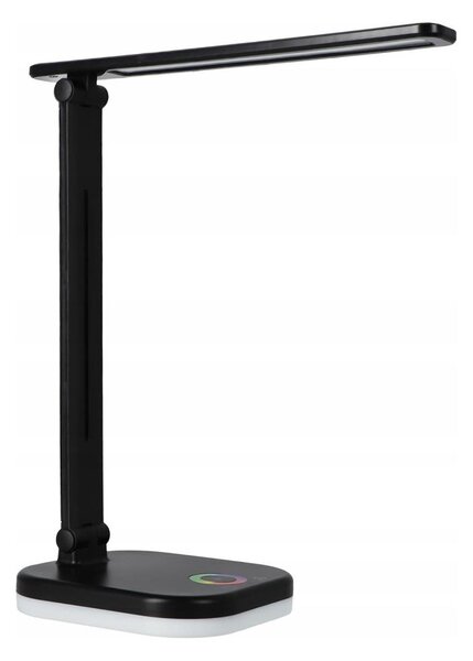LED RGBW stmievateľná stolová lampa s bezdrôtovým nabíjaním LED/7W/5V USB čierna
