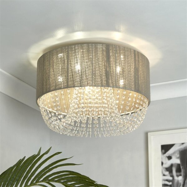 Searchlight 62615-5CC - Stropné svietidlo BELLANO 5xG9/7W/230V pr. 50 cm sivé