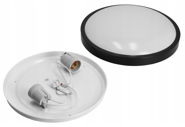 Stropné svietidlo 2xE27/40W/230V priemer 29,5 cm čierne