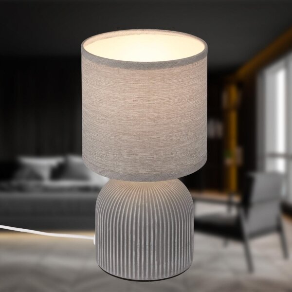 Brilo - Stolová lampa INO 1xE14/10W/230V sivá