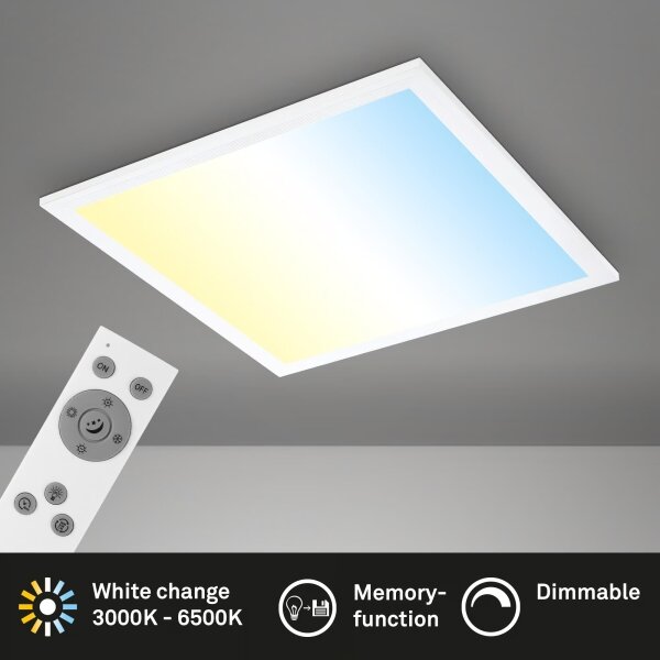 Brilo - LED Stmievateľné stropné svietidlo LED/21W/230V 38x38 cm biela