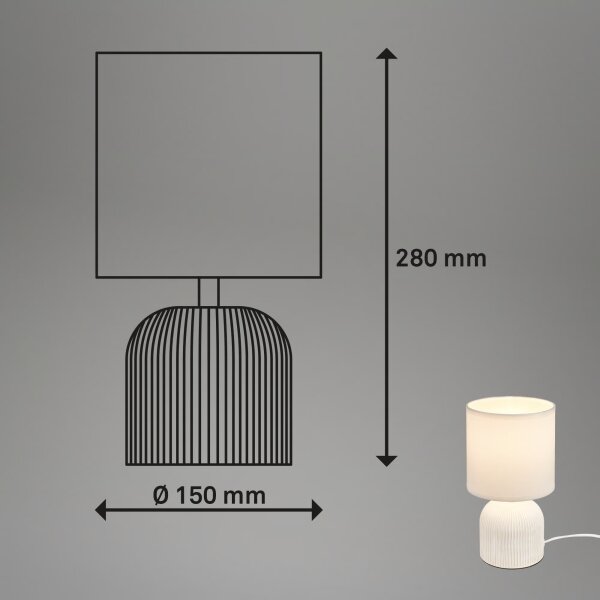 Brilo - Stolová lampa INO 1xE14/10W/230V biela
