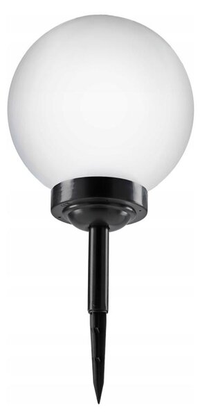 LED solárna lampa LED/1,2V 6500K 200 mAh pr. 25 cm IP44 biela/čierna
