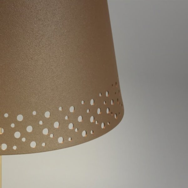 Brilo - LED stolná nabíjateľná dotyková lampa KIKI LED/2,6W/5V IP44 2600 mAh hnedá