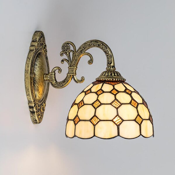 Brilagi - Tiffany vitrážová nástenná lampa DORAN 1xE27/40W/230V