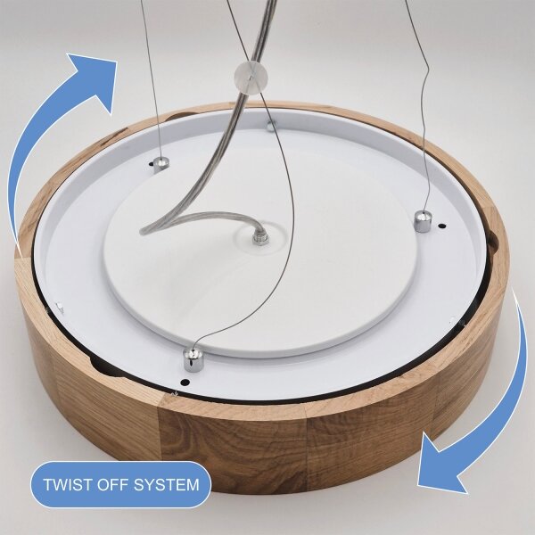 Brilagi - LED RGBW stmievateľný luster CARVALHO 3xE27/9W/230V Wi-Fi dub priemer 47,5 cm