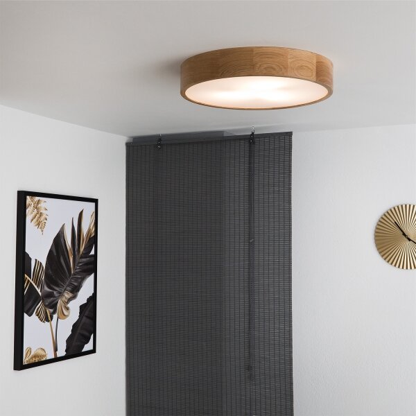 Brilagi - LED RGBW stmievateľné stropné svietidlo CARVALHO 3xE27/9W/230V Wi-Fi dub, priemer 47,5