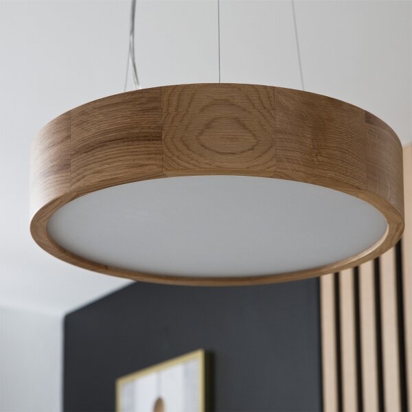 Brilagi - LED RGBW stmievateľný luster CARVALHO 2xE27/9W/230V Wi-Fi dubový priemer 37 cm