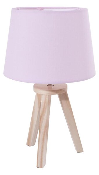 Atmosphera - Stolná lampa TRIPOD 1xE14/40W/230V borovica/ružová