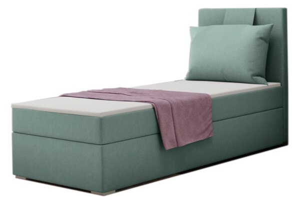 Čalúnená posteľ boxspring MIRANDA + topper - soro 90 / pravá / 100x200