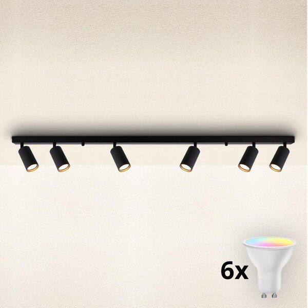 Brilagi - LED RGBW stmievateľné bodové svietidlo SELE MODERN 6xGU10/6,5W/230V Wi-Fi čierna