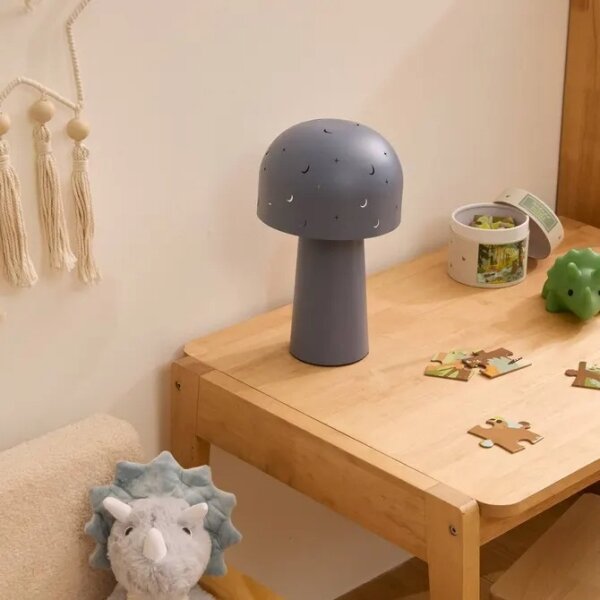 Atmosphera - Detská stolná lampa STARRY MUSHROOM 1xE14/25W/230V modrá