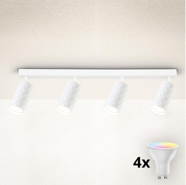 Brilagi - LED RGBW stmievateľné bodové svietidlo SELE DIAMANT 4xGU10/4,8W/230V biela