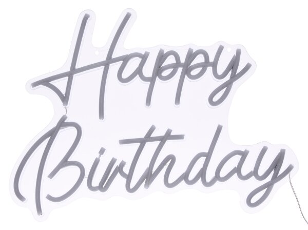 Atmosphera - LED neónová nástenná dekorácia HAPPY BIRTHDAY LED/5V
