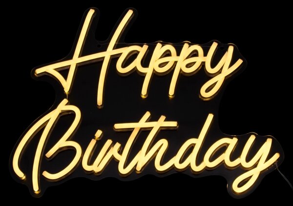 Atmosphera - LED neónová nástenná dekorácia HAPPY BIRTHDAY LED/5V