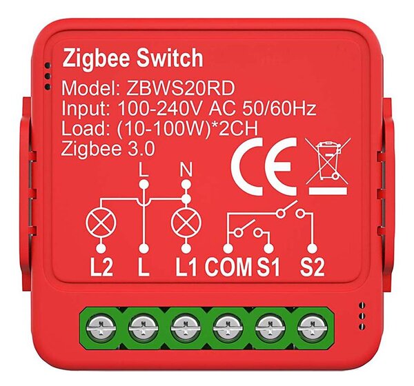 Nedis ZBWS20RD - Inteligentný spínač SmartLife 230V