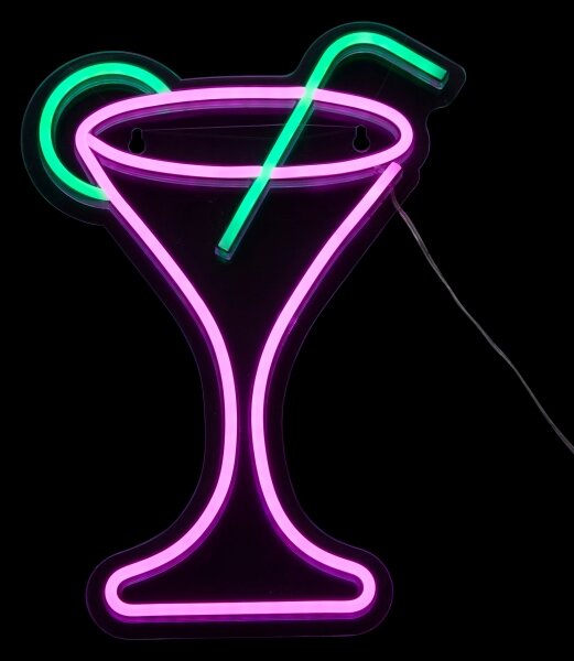 Atmosphera - LED neónová nástenná dekorácia COCTAIL LED/5V