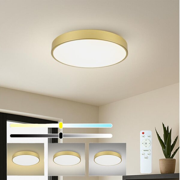 Brilagi - LED stmievateľné svietidlo POOL LED/60W/230V 3000-6000K pr. 60 cm zlaté + diaľkové ovládanie