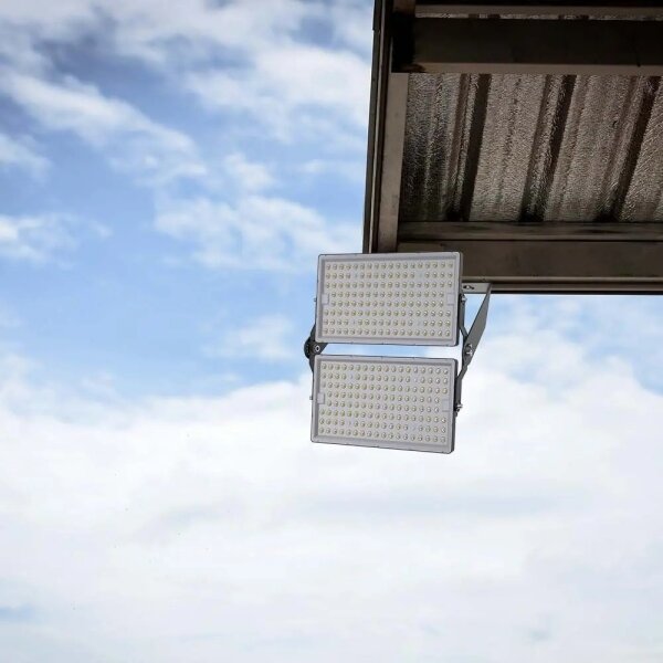 LED reflektor 500 W/230 V, 4000 K, IP65, šedý