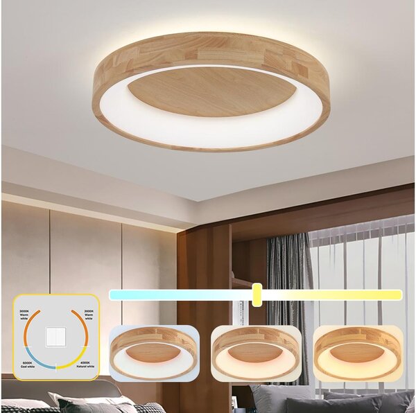 Brilagi-LED Stropné svietidlo FALCON WOOD LED/40W/230V 3000/4000/6000K 60 cm drevo