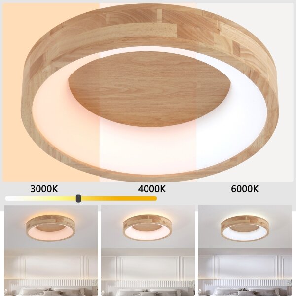 Brilagi-LED Stropné svietidlo FALCON WOOD LED/30W/230V 3000/4000/6000K 45 cm drevo