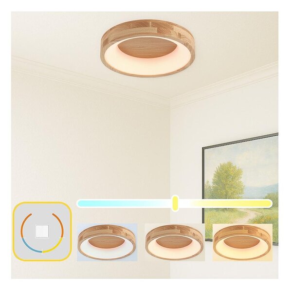 Brilagi-LED Stropné svietidlo FALCON WOOD LED/30W/230V 3000/4000/6000K 45 cm drevo