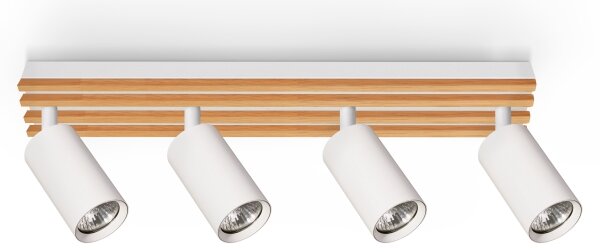 Brilagi - Bodové svietidlo SELE WOOD 4xGU10/30W/230V biela/drevo