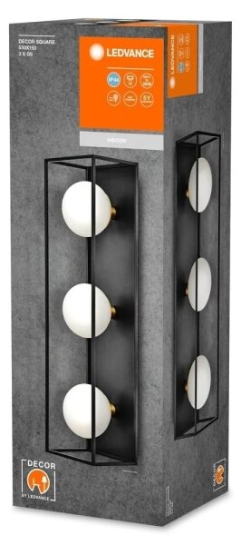 Ledvance - Vonkajšie nástenné svietidlo DECOR SQUARE 3xG9/28W/230V IP44