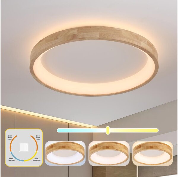 Brilagi-LED Stropné svietidlo FALCON WOOD LED/60W/230V 3000/4000/6000K 80 cm drevo