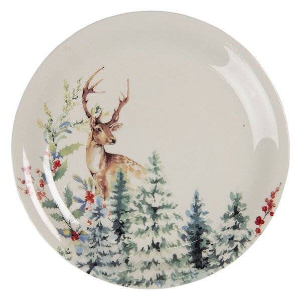 Dezertný keramický tanierik Dearly Christmas - Ø 20 cm