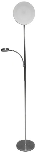 LED stmievateľná stojacia lampa NORA LED/25W/230V 2200/3000/4000K + LED/5W 3000K chróm + DO