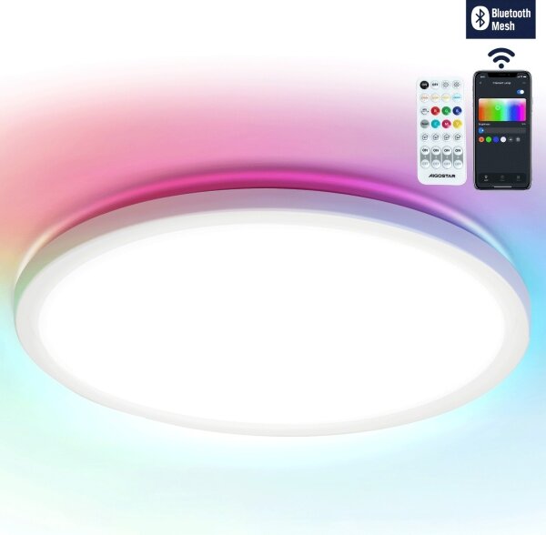 Brilagi - LED RGBW stmievateľné stropné svietidlo VIBE LED/24W/230V 3000-6500K biela + diaľkový ovládač