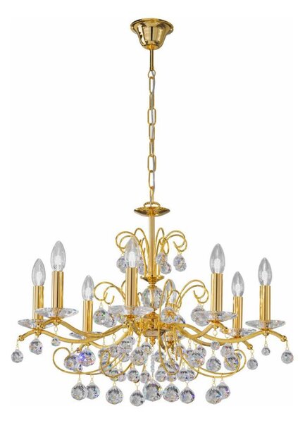 Kolarz 3234.88.3.KoT- Krištáľový luster na reťazi CARMEN 8xE14/60W/230V 24K zlato