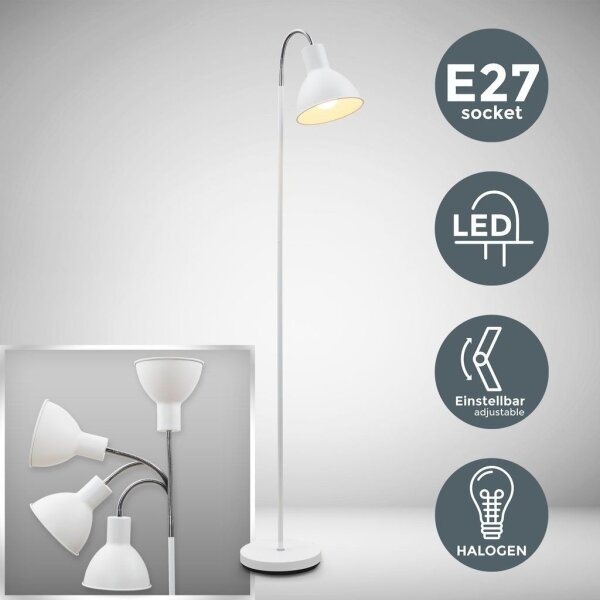 Stojacia lampa 1xE27/25W/230V biela