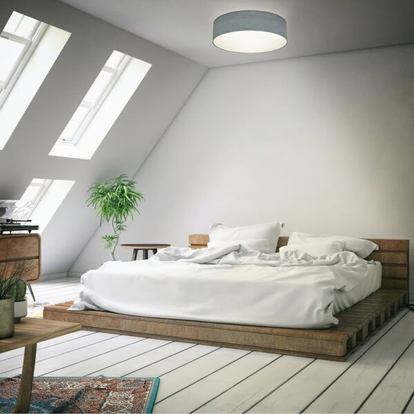 Stropné svietidlo 2xE27/40W/230V, priemer 38 cm, sivé