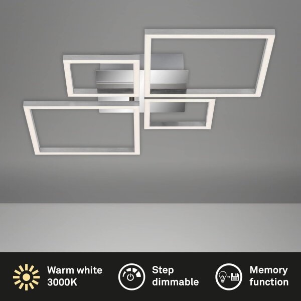 LED Stmievateľné stropné svietidlo LED/42W/230V 3000K matný chróm