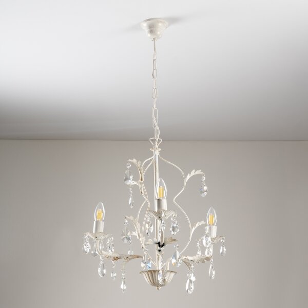 ONLI - Luster na reťazi TERESA 3xE14/6W/230V biely