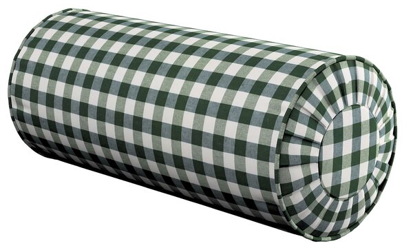 Valcový vankúš so záhybmi farba produktu zelená látka vzorované