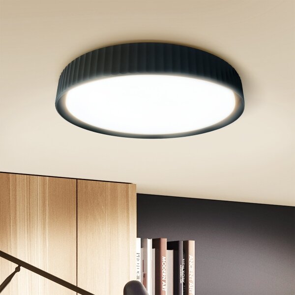 Brilagi - LED stmievateľné stropné svietidlo LUCIA LED/48W/230V pr. 41 cm čierne+diaľkové ovládanie