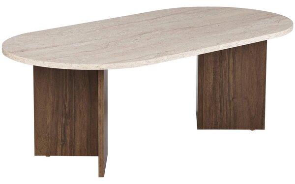 KONFERENČNÝ STOLÍK, farba vlašského orecha, slonovinová, kompozitné drevo, 119/40/60 cm MID.YOU - Online Only obývacie izby, Online Only