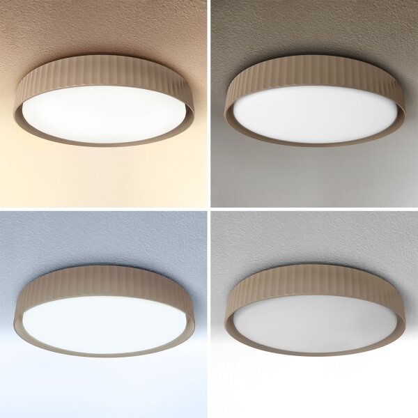 Brilagi - LED stmievateľné stropné svietidlo LUCIA LED/48W/230V pr. 41 cm hnedé s diaľkovým ovládaním