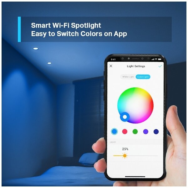 LED RGBW stmievateľná žiarovka GU10/3,7W/230V 2200-6500K Wi-Fi - TP-Link