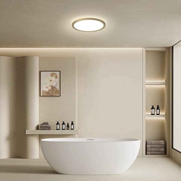 Brilagi - LED kúpeľňové svietidlo ULTRA SLIM LED/12W/230V pr. 22,5 cm zlaté IP54