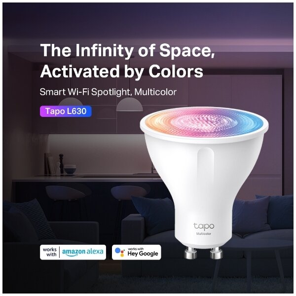 LED RGBW stmievateľná žiarovka GU10/3,7W/230V 2200-6500K Wi-Fi - TP-Link