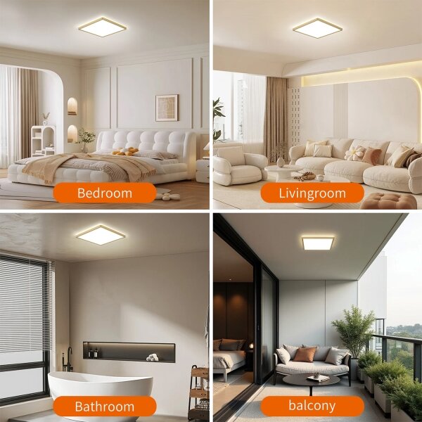 Brilagi - LED Kúpeľňové svietidlo ULTRA SLIM LED/18W/230V 30x30 cm zlaté IP54