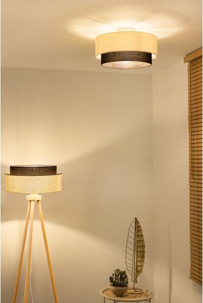 Brilagi - LED Stropné svietidlo BOHO STYLE 1xE27/15W/230V pr. 40 cm krémové/hnedé
