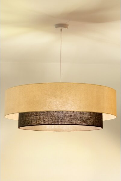 Brilagi - LED luster na lanku BOHO STYLE 3xE27/15W/230V pr. 80 cm krémová/hnedá